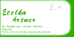 etelka artner business card